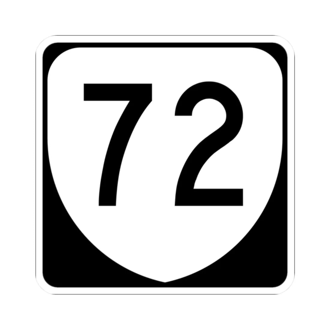 Virginia 72 (Virginia) (Road Sign) STICKER Vinyl Kiss-Cut Decal 2 Inch White - The Sticker Space