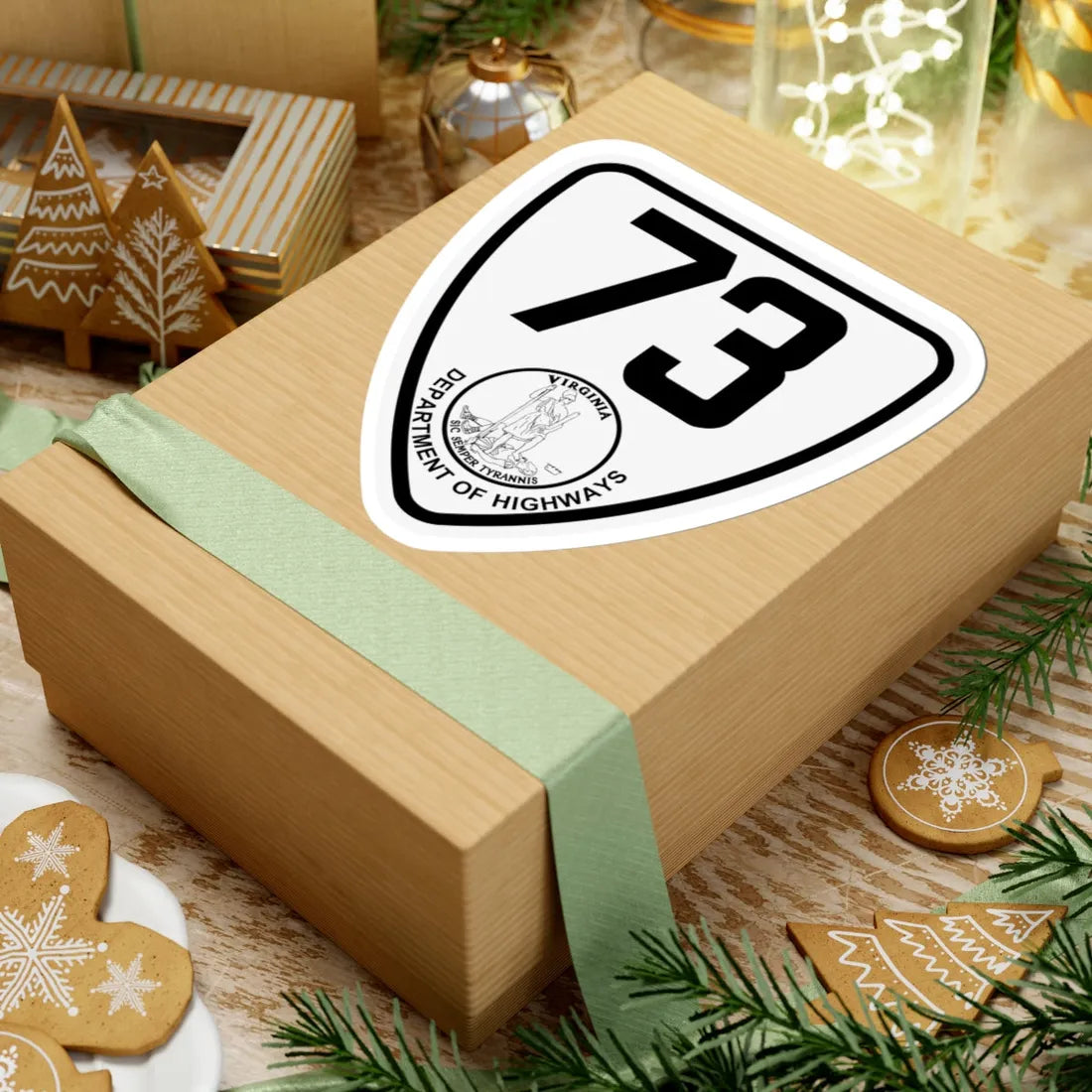 Virginia 73 1924 (Virginia) (Road Sign) STICKER Vinyl Kiss-Cut Decal - The Sticker Space