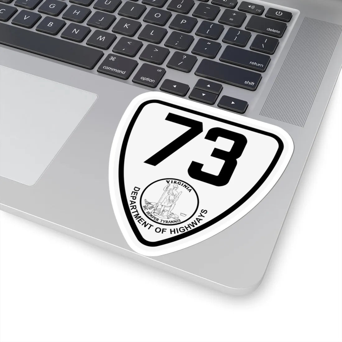 Virginia 73 1924 (Virginia) (Road Sign) STICKER Vinyl Kiss-Cut Decal - The Sticker Space