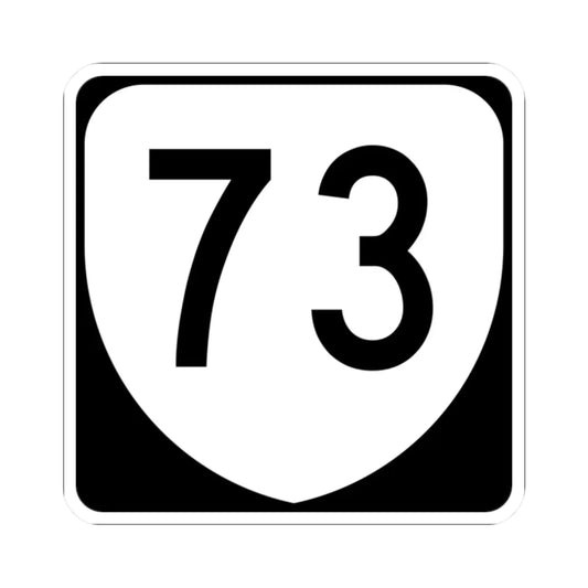 Virginia 73 (Virginia) (Road Sign) STICKER Vinyl Kiss-Cut Decal 2 Inch White - The Sticker Space