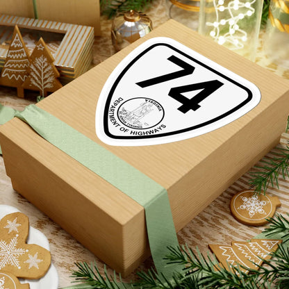 Virginia 74 1924 (Virginia) (Road Sign) STICKER Vinyl Kiss-Cut Decal - The Sticker Space