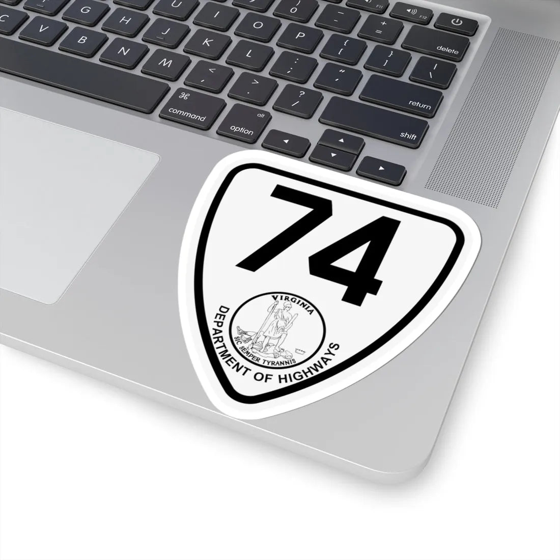 Virginia 74 1924 (Virginia) (Road Sign) STICKER Vinyl Kiss-Cut Decal - The Sticker Space