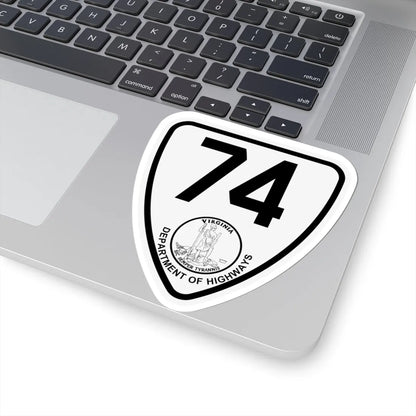 Virginia 74 1924 (Virginia) (Road Sign) STICKER Vinyl Kiss-Cut Decal - The Sticker Space