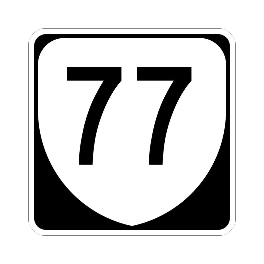 Virginia 77 (Virginia) (Road Sign) STICKER Vinyl Kiss-Cut Decal 3 Inch White - The Sticker Space