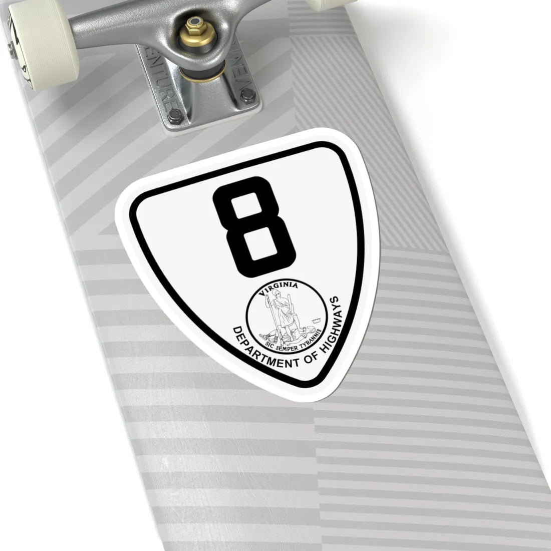 Virginia 8 1924 (Virginia) (Road Sign) STICKER Vinyl Kiss-Cut Decal - The Sticker Space