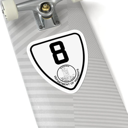 Virginia 8 1924 (Virginia) (Road Sign) STICKER Vinyl Kiss-Cut Decal - The Sticker Space