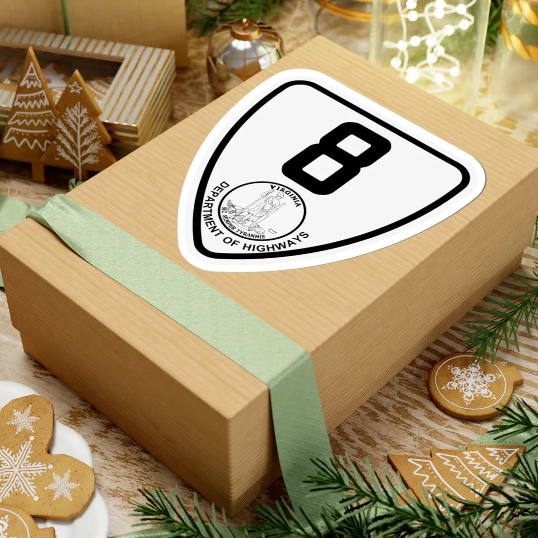 Virginia 8 1924 (Virginia) (Road Sign) STICKER Vinyl Kiss-Cut Decal - The Sticker Space