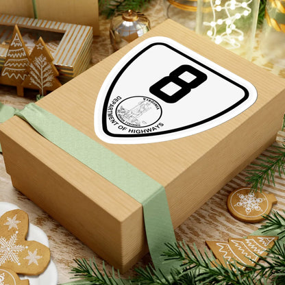 Virginia 8 1924 (Virginia) (Road Sign) STICKER Vinyl Kiss-Cut Decal - The Sticker Space