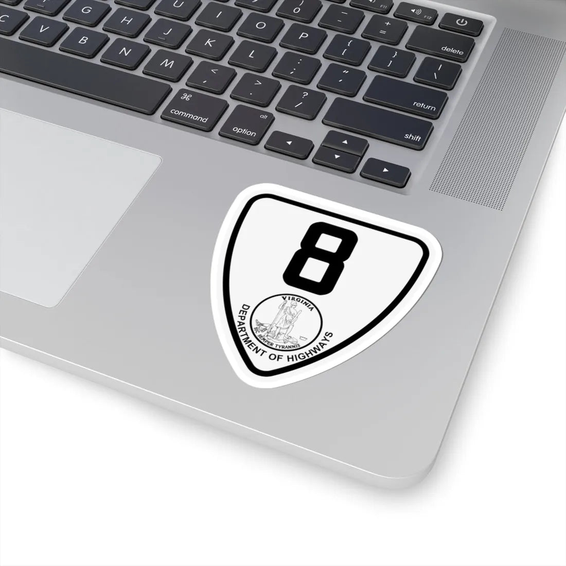 Virginia 8 1924 (Virginia) (Road Sign) STICKER Vinyl Kiss-Cut Decal - The Sticker Space