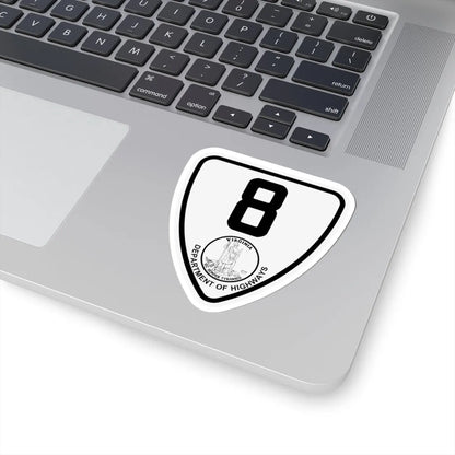 Virginia 8 1924 (Virginia) (Road Sign) STICKER Vinyl Kiss-Cut Decal - The Sticker Space