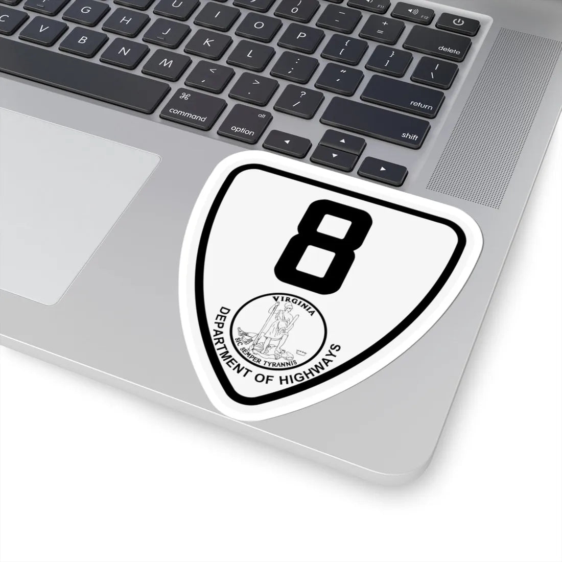 Virginia 8 1924 (Virginia) (Road Sign) STICKER Vinyl Kiss-Cut Decal - The Sticker Space