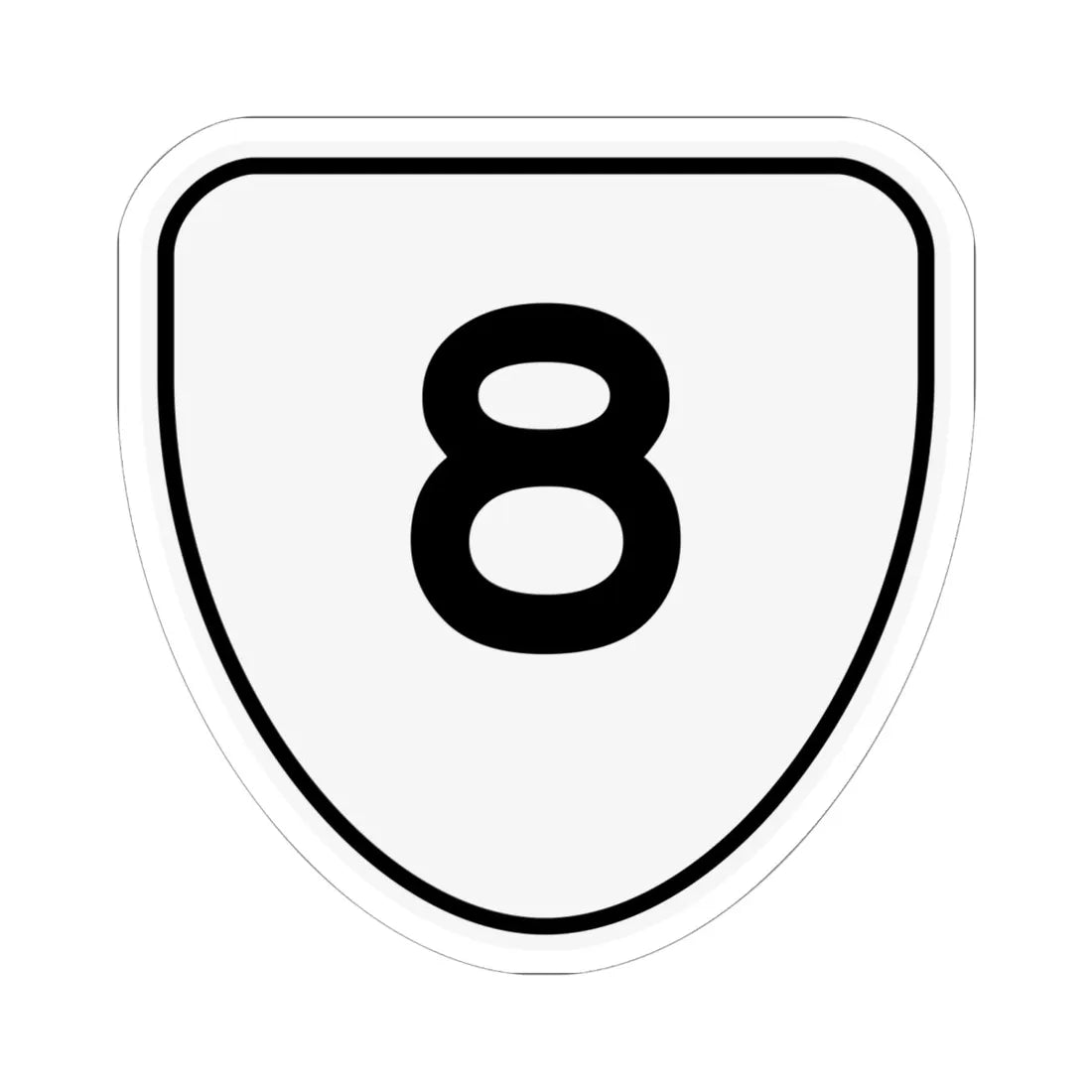 Virginia 8 1956 (Virginia) (Road Sign) STICKER Vinyl Kiss-Cut Decal 6 Inch White - The Sticker Space