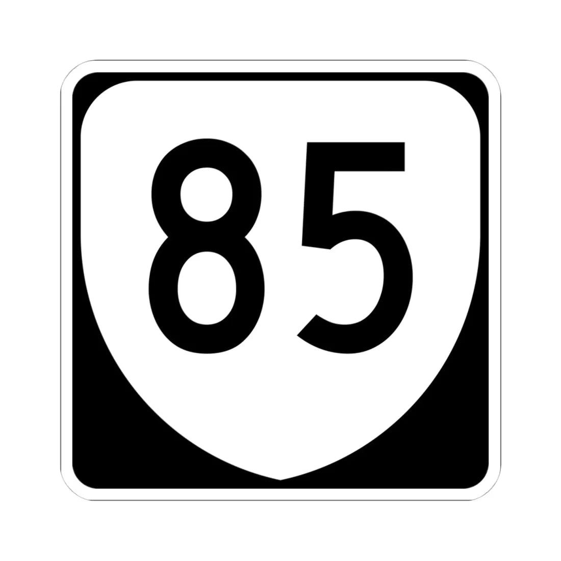 Virginia 85 (Virginia) (Road Sign) STICKER Vinyl Kiss-Cut Decal 4 Inch White - The Sticker Space