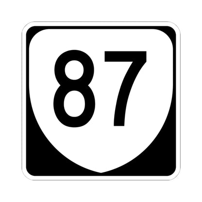Virginia 87 (Virginia) (Road Sign) STICKER Vinyl Kiss-Cut Decal 6 Inch White - The Sticker Space