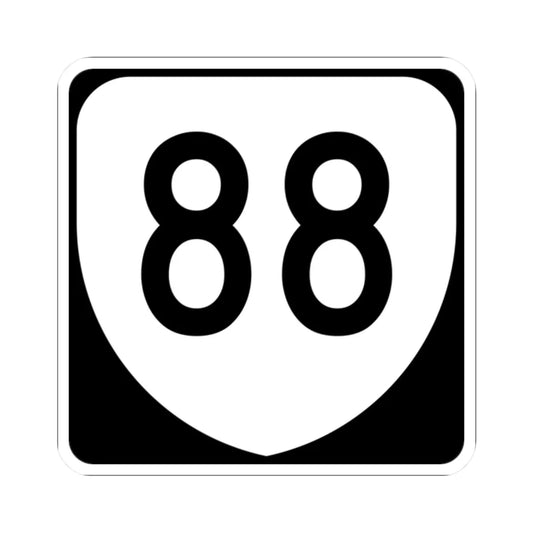 Virginia 88 (Virginia) (Road Sign) STICKER Vinyl Kiss-Cut Decal 2 Inch White - The Sticker Space