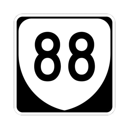Virginia 88 (Virginia) (Road Sign) STICKER Vinyl Kiss-Cut Decal 6 Inch White - The Sticker Space