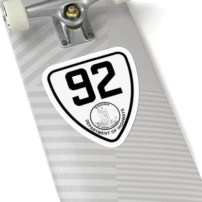 Virginia 92 1924 (Virginia) (Road Sign) STICKER Vinyl Kiss-Cut Decal - The Sticker Space