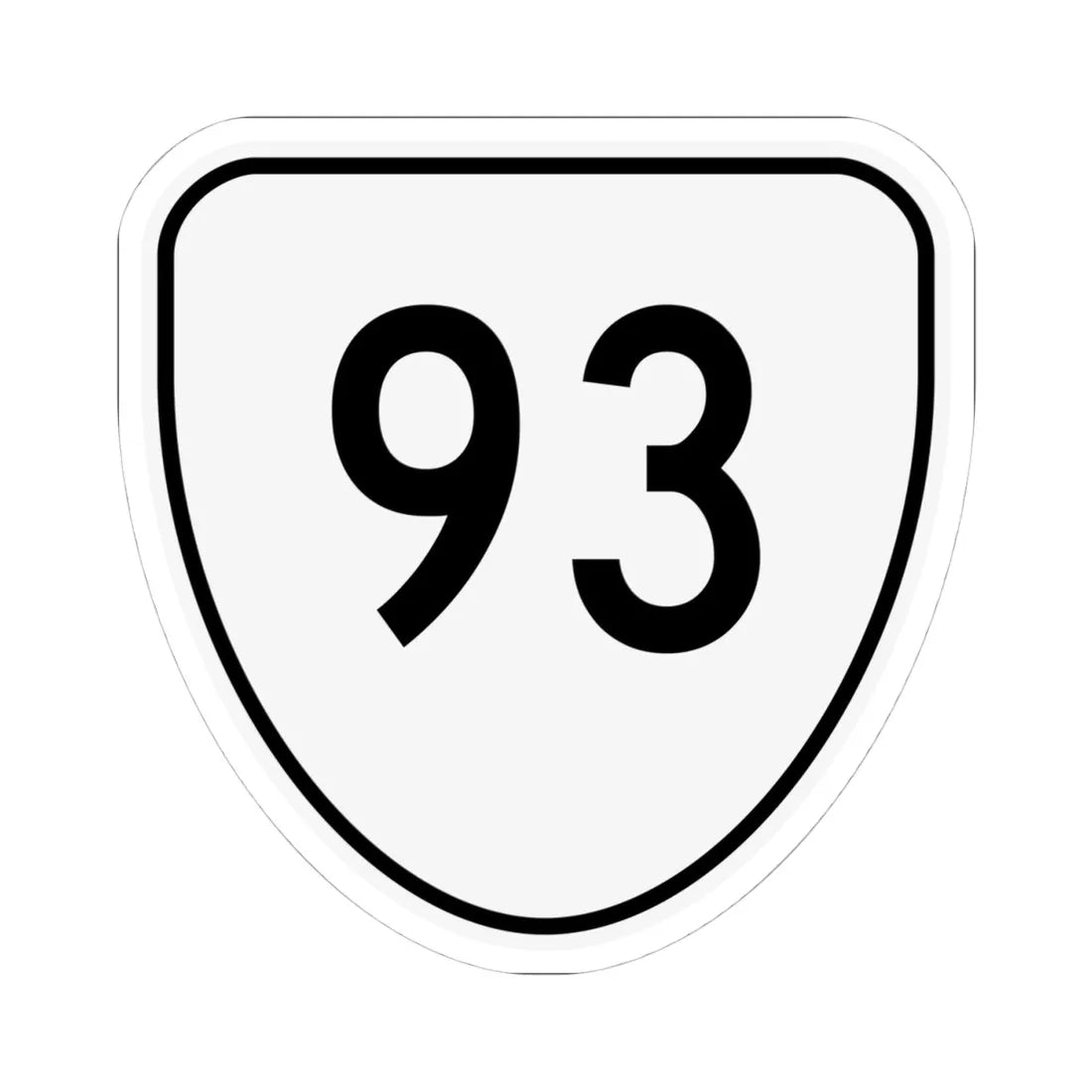 Virginia 93 1956 (Virginia) (Road Sign) STICKER Vinyl Kiss-Cut Decal 4 Inch White - The Sticker Space