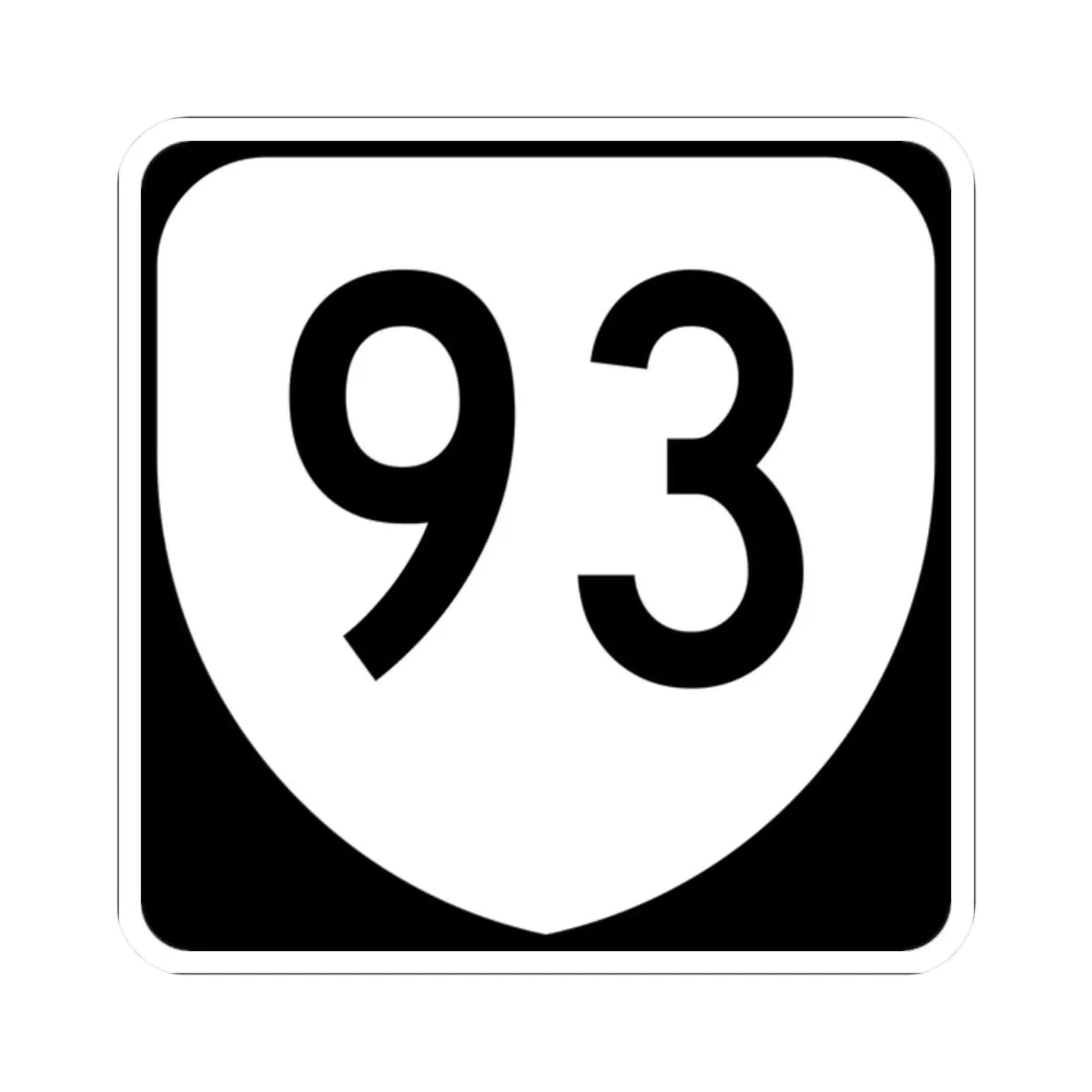 Virginia 93 (Virginia) (Road Sign) STICKER Vinyl Kiss-Cut Decal 2 Inch White - The Sticker Space