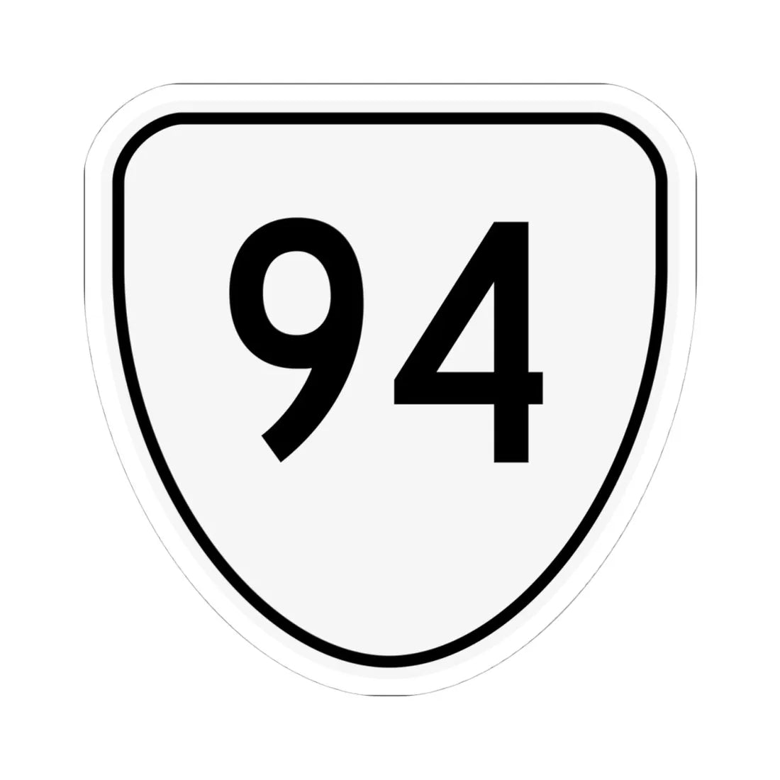 Virginia 94 1956 (Virginia) (Road Sign) STICKER Vinyl Kiss-Cut Decal 4 Inch White - The Sticker Space