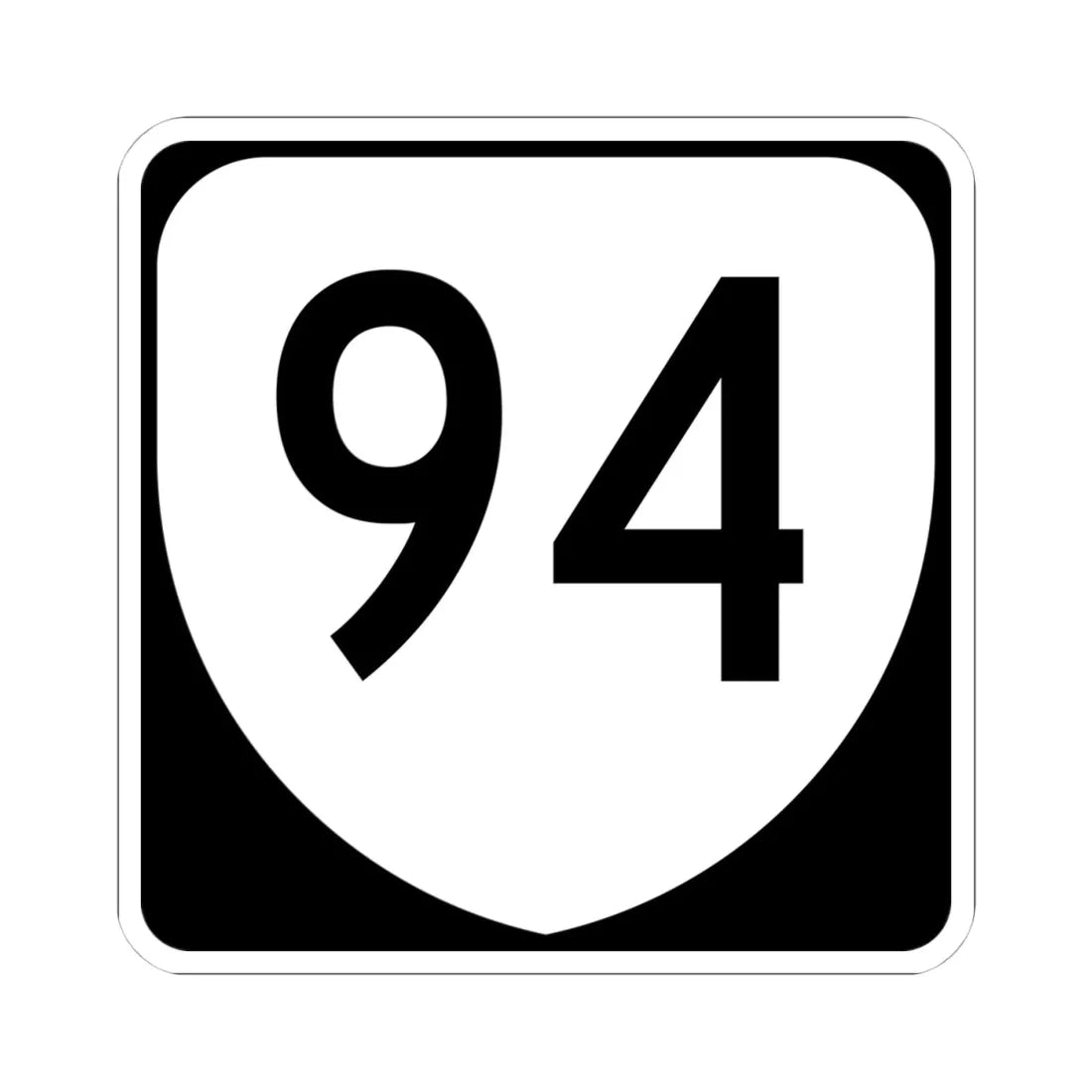 Virginia 94 (Virginia) (Road Sign) STICKER Vinyl Kiss-Cut Decal 4 Inch White - The Sticker Space