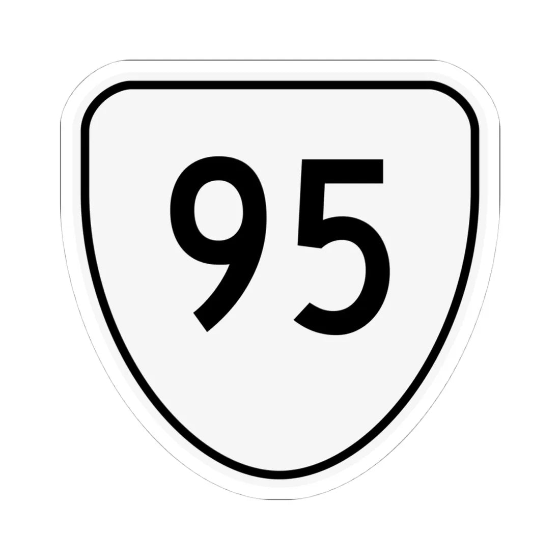Virginia 95 1956 (Virginia) (Road Sign) STICKER Vinyl Kiss-Cut Decal 4 Inch White - The Sticker Space