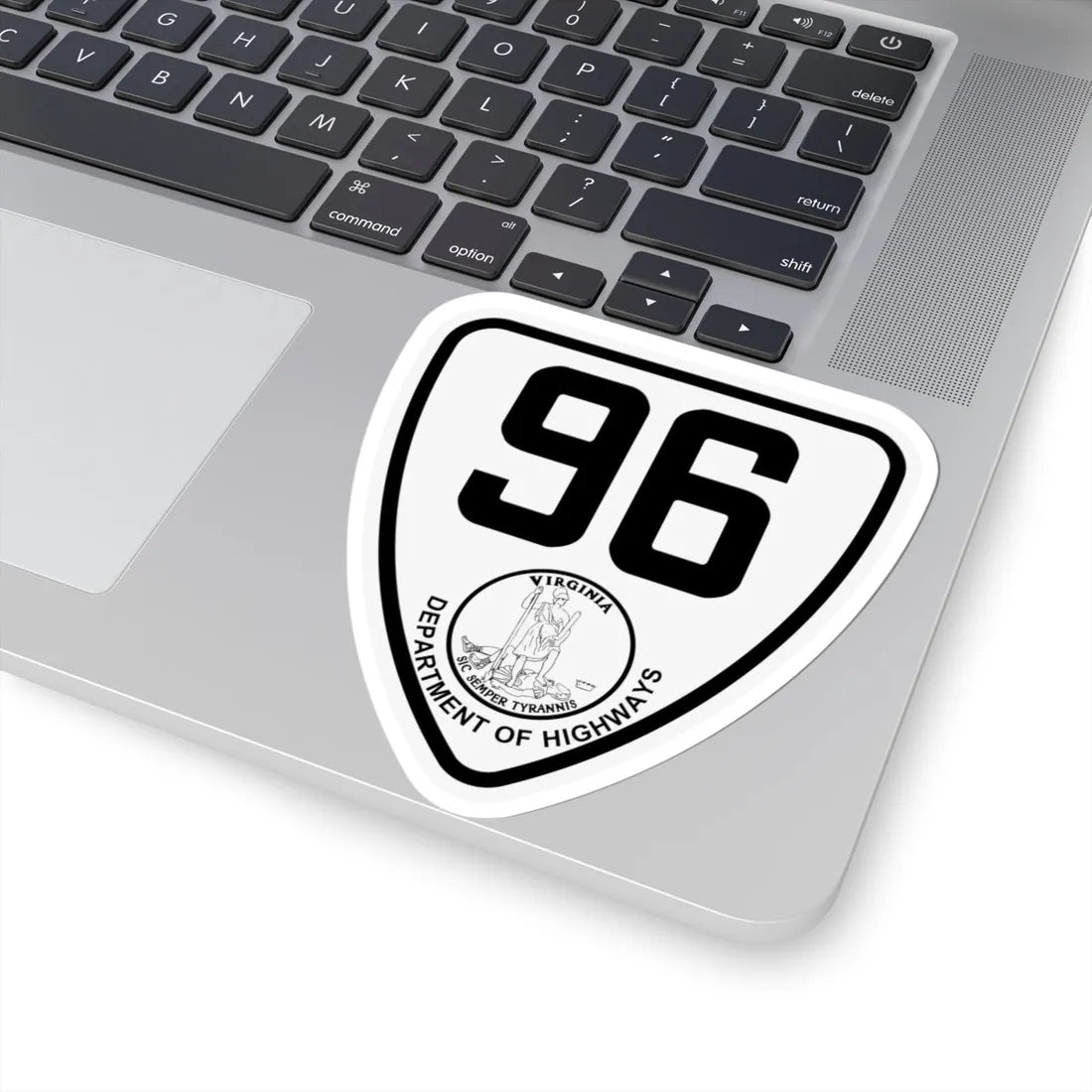 Virginia 96 1924 (Virginia) (Road Sign) STICKER Vinyl Kiss-Cut Decal - The Sticker Space