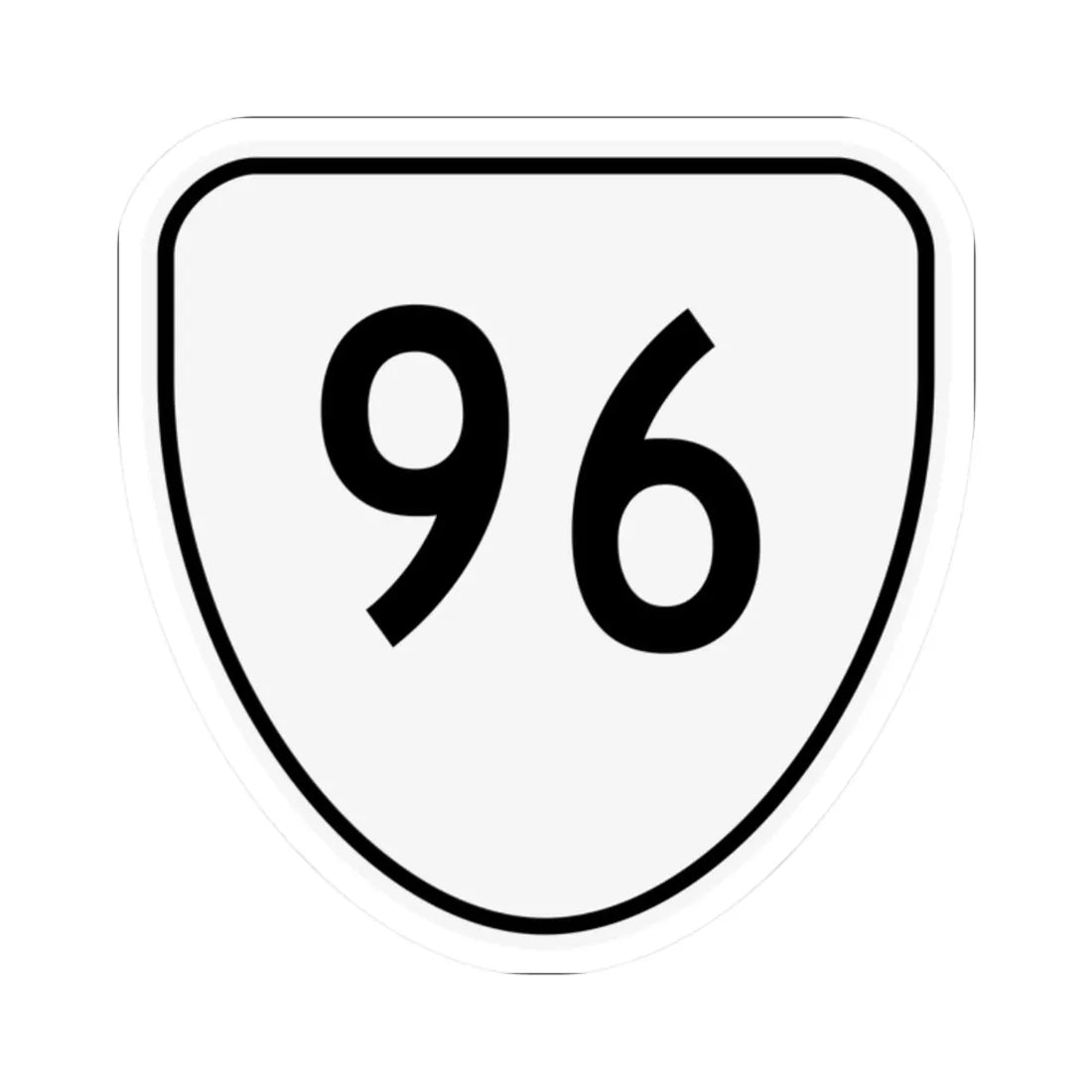 Virginia 96 1956 (Virginia) (Road Sign) STICKER Vinyl Kiss-Cut Decal 2 Inch White - The Sticker Space