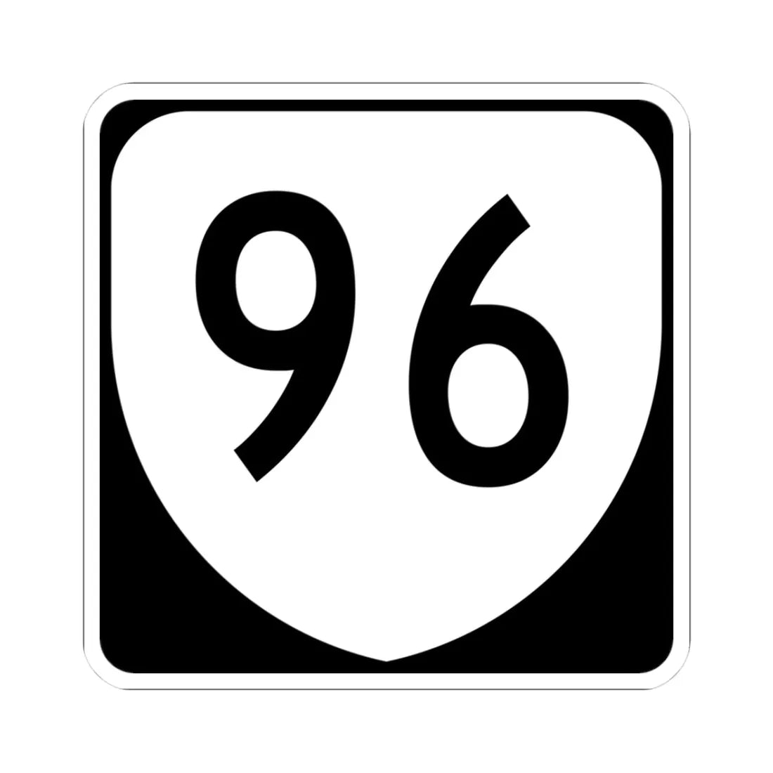 Virginia 96 (Virginia) (Road Sign) STICKER Vinyl Kiss-Cut Decal 3 Inch White - The Sticker Space
