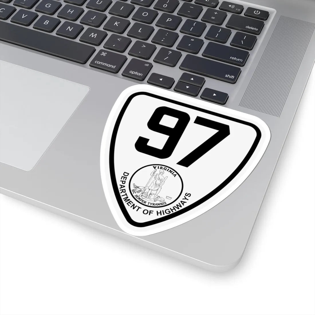 Virginia 97 1924 (Virginia) (Road Sign) STICKER Vinyl Kiss-Cut Decal - The Sticker Space