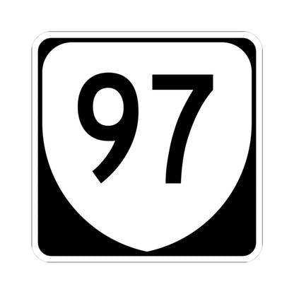 Virginia 97 (Virginia) (Road Sign) STICKER Vinyl Kiss-Cut Decal 3 Inch White - The Sticker Space