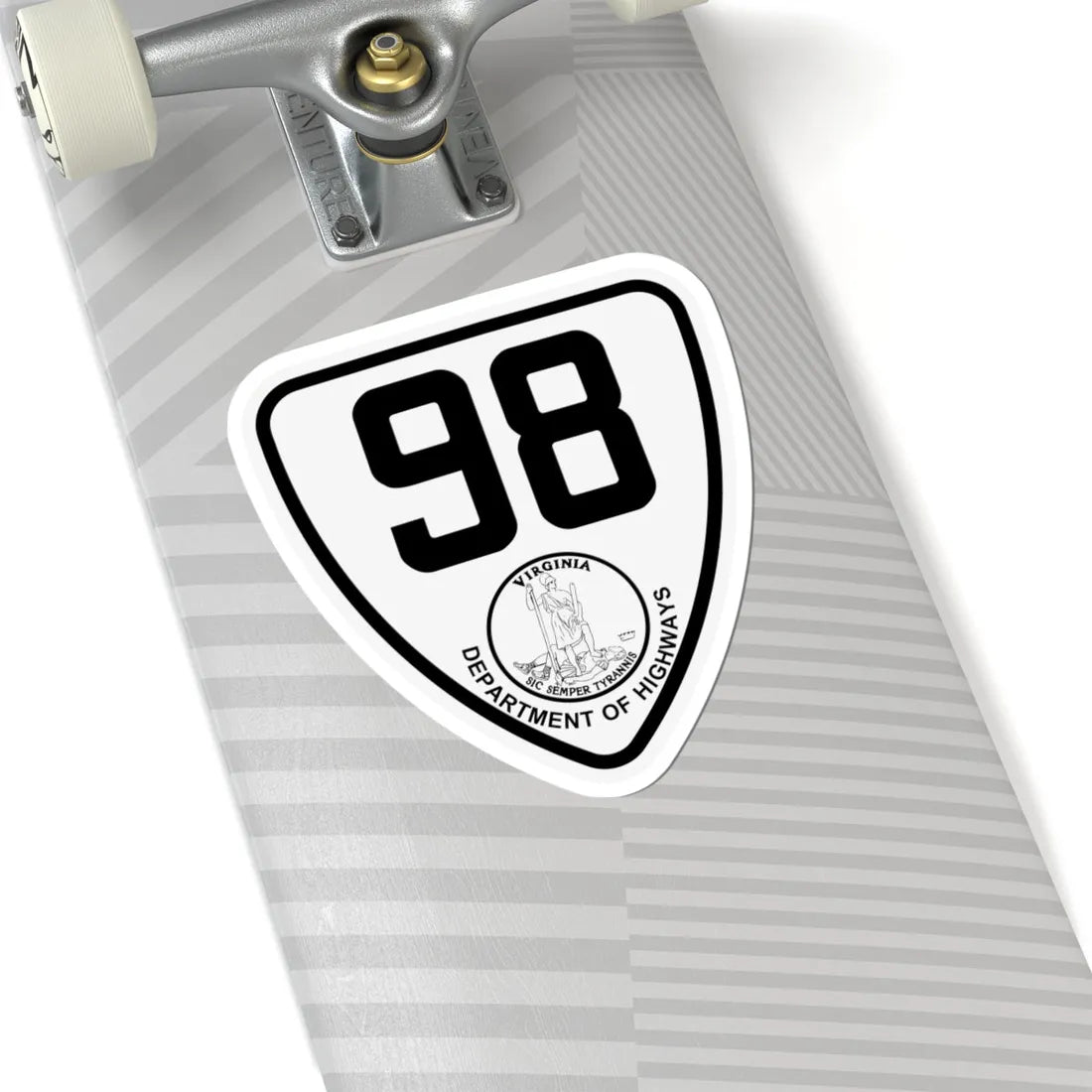 Virginia 98 1924 (Virginia) (Road Sign) STICKER Vinyl Kiss-Cut Decal - The Sticker Space