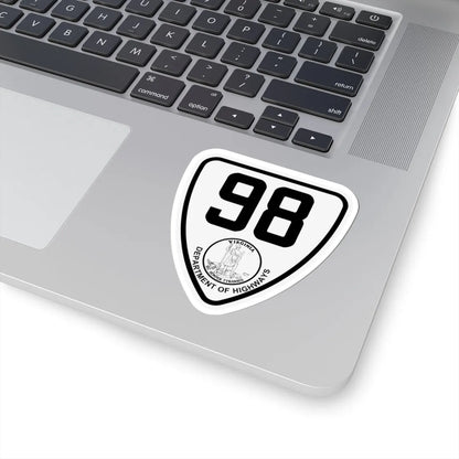 Virginia 98 1924 (Virginia) (Road Sign) STICKER Vinyl Kiss-Cut Decal - The Sticker Space