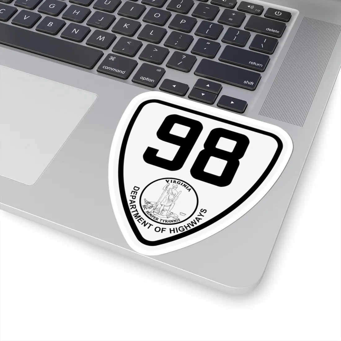Virginia 98 1924 (Virginia) (Road Sign) STICKER Vinyl Kiss-Cut Decal - The Sticker Space