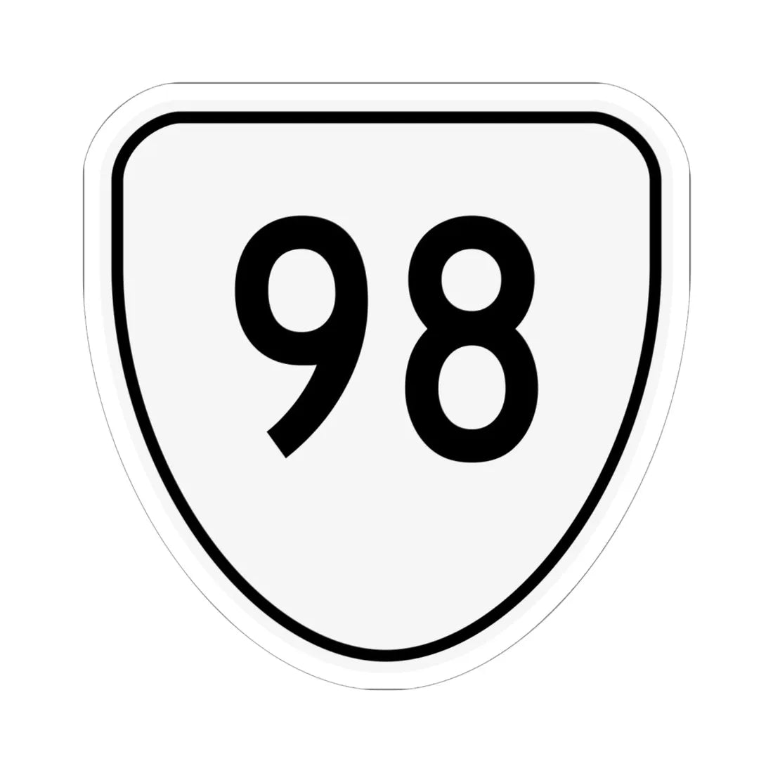 Virginia 98 1956 (Virginia) (Road Sign) STICKER Vinyl Kiss-Cut Decal 6 Inch White - The Sticker Space