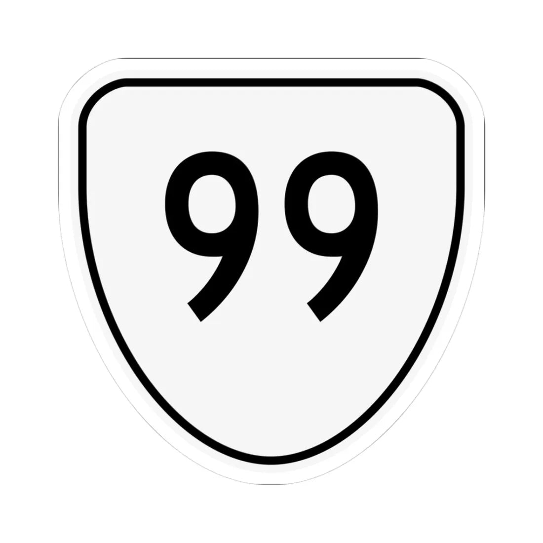 Virginia 99 1956 (Virginia) (Road Sign) STICKER Vinyl Kiss-Cut Decal 3 Inch White - The Sticker Space