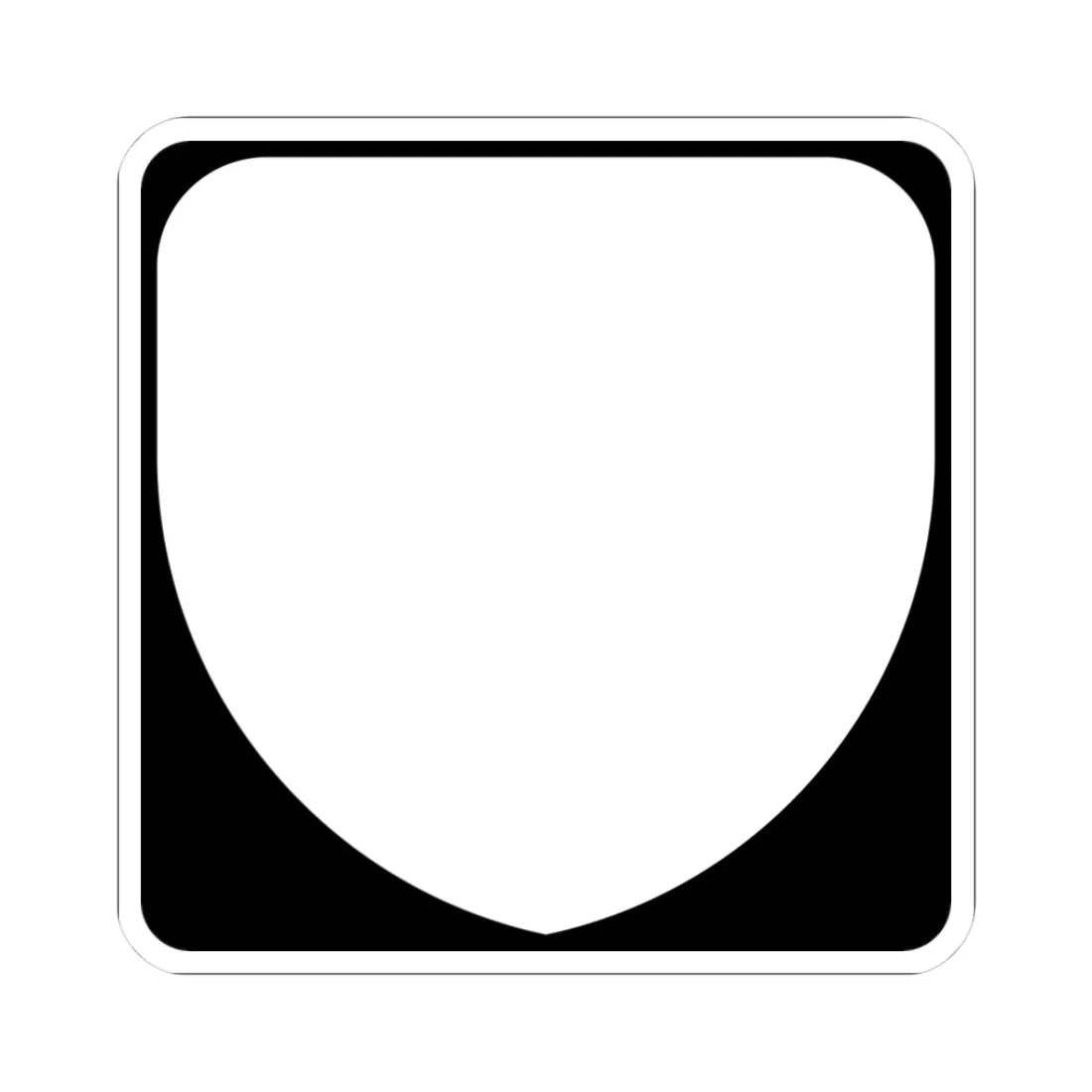 Virginia blank (Virginia) (Road Sign) STICKER Vinyl Kiss-Cut Decal 3 Inch White - The Sticker Space