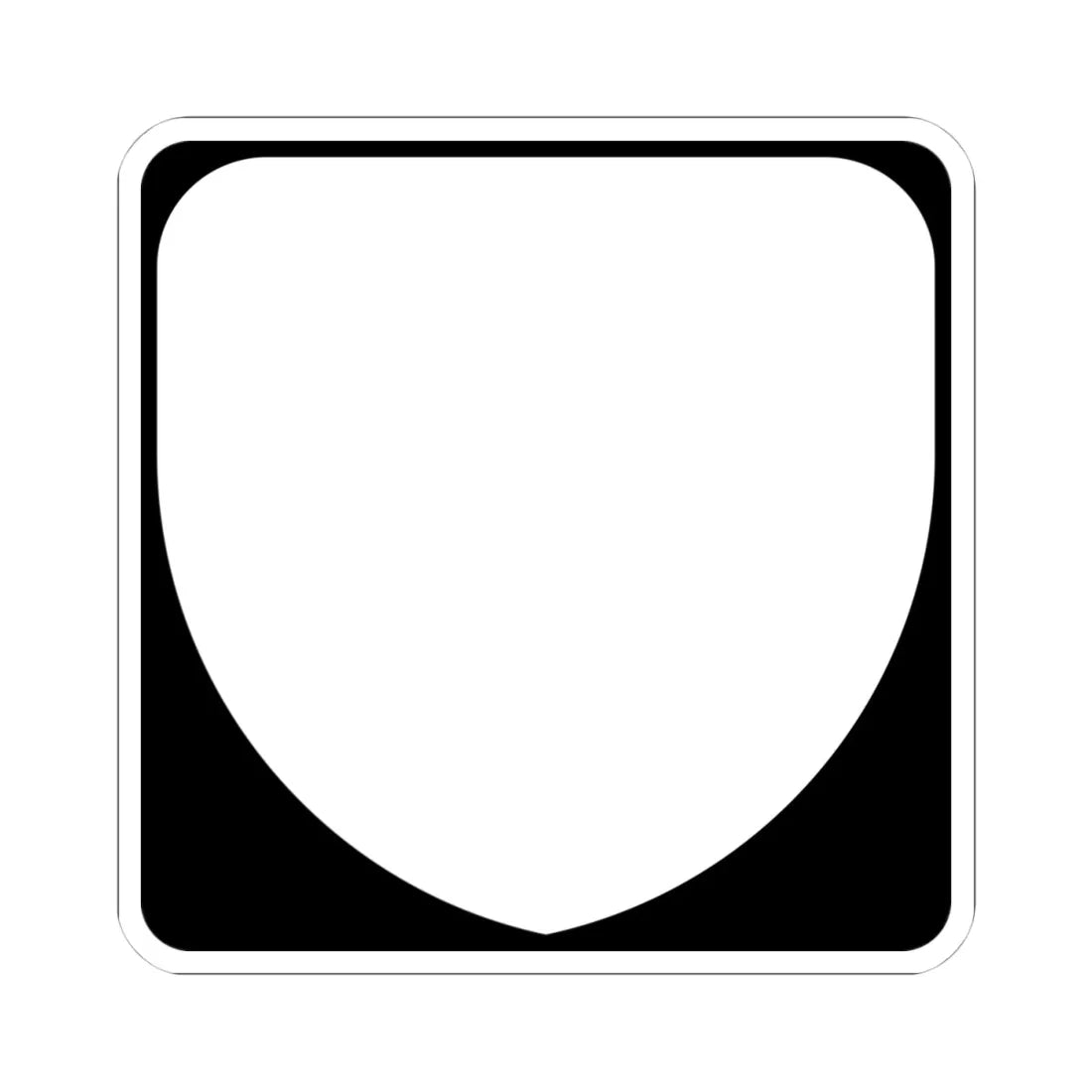 Virginia blank (Virginia) (Road Sign) STICKER Vinyl Kiss-Cut Decal 4 Inch White - The Sticker Space