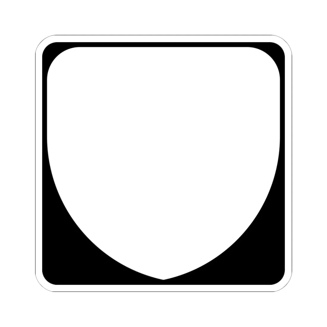 Virginia blank (Virginia) (Road Sign) STICKER Vinyl Kiss-Cut Decal 6 Inch White - The Sticker Space