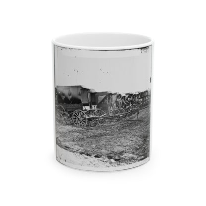 Virginia, City Point. Park Of Army Wagons (U.S. Civil War) White Coffee Mug-11oz-The Sticker Space