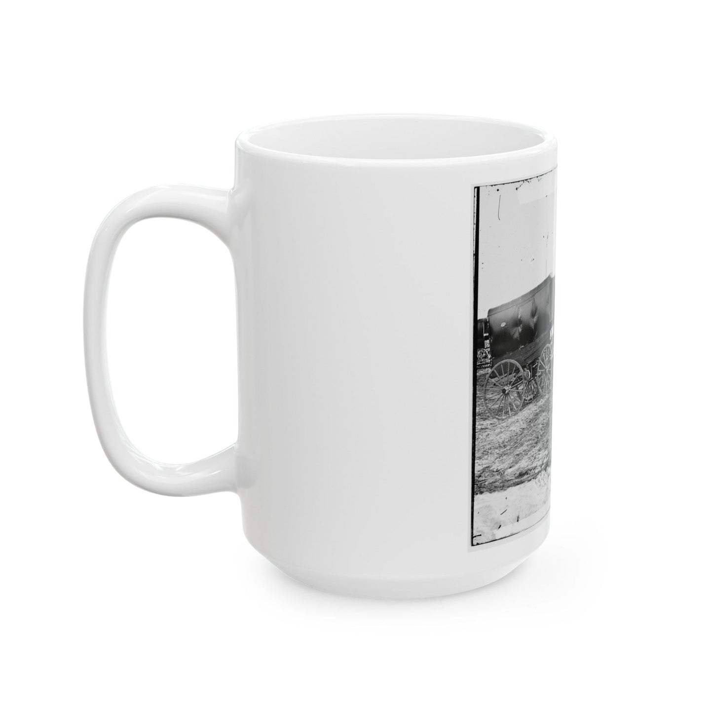 Virginia, City Point. Park Of Army Wagons (U.S. Civil War) White Coffee Mug-The Sticker Space