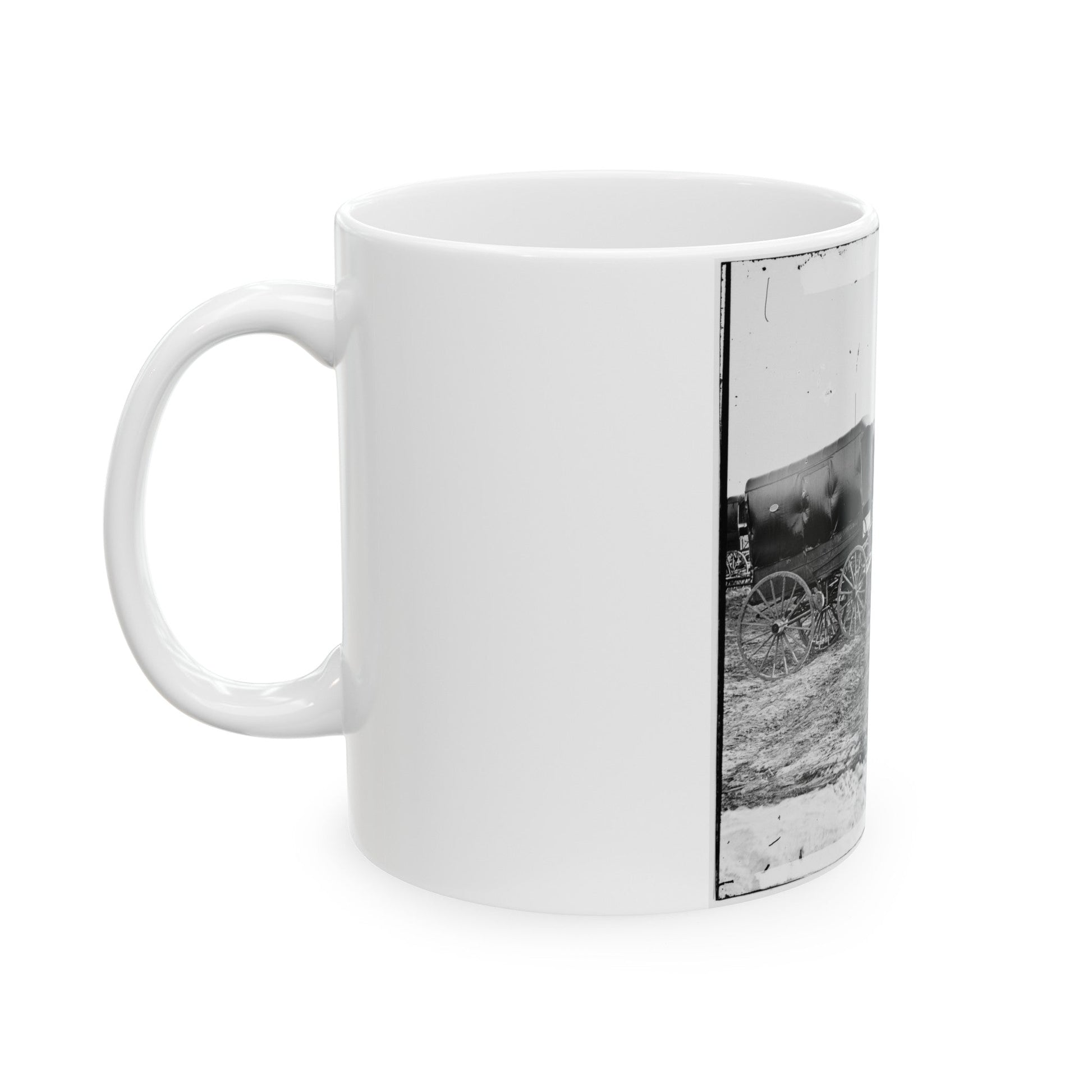 Virginia, City Point. Park Of Army Wagons (U.S. Civil War) White Coffee Mug-The Sticker Space