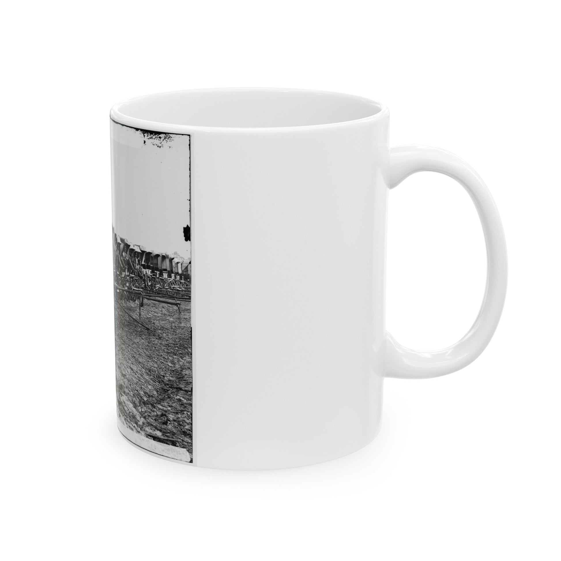 Virginia, City Point. Park Of Army Wagons (U.S. Civil War) White Coffee Mug-The Sticker Space