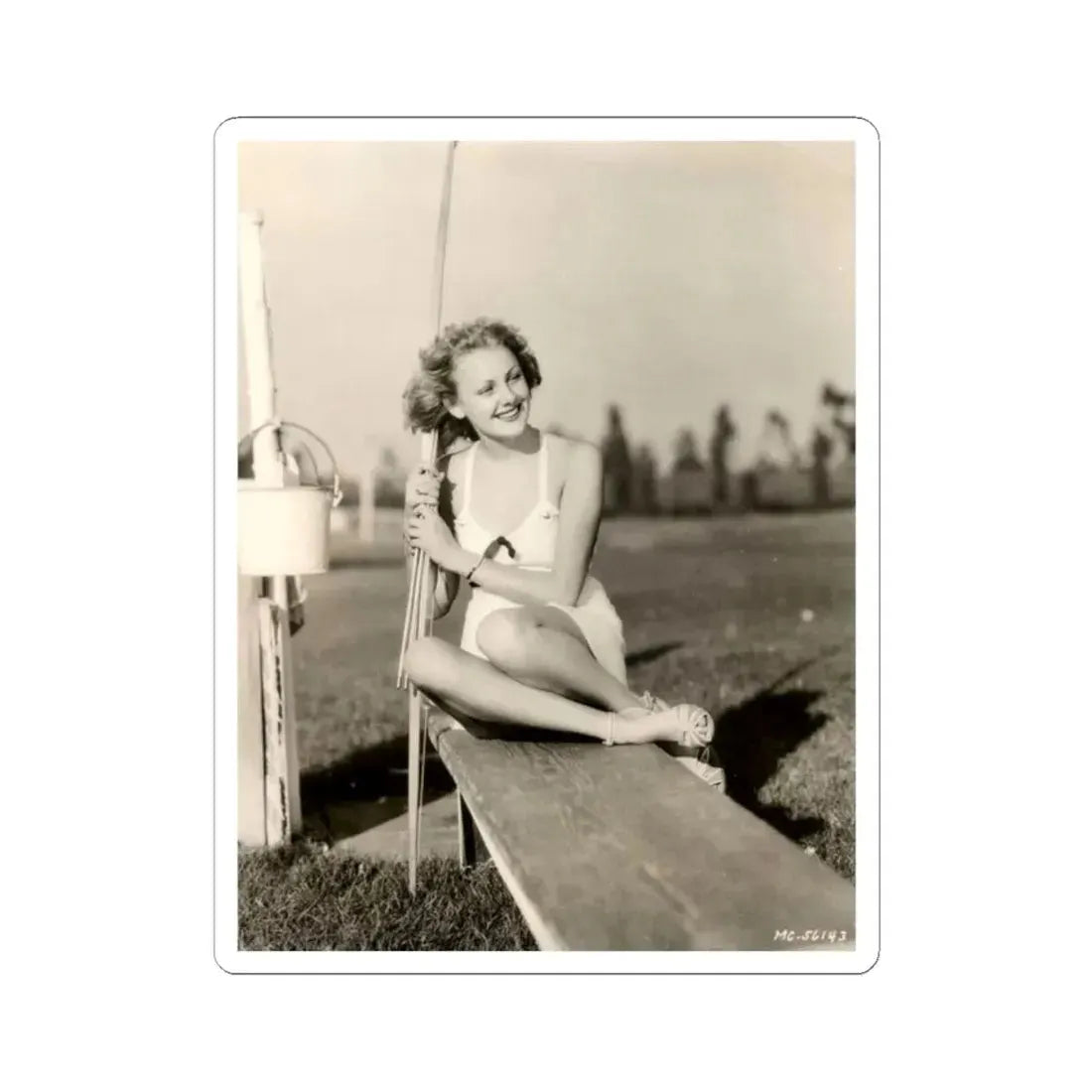 Virginia Grey #100 (Vintage Female Icon) STICKER Vinyl Kiss-Cut Decal 2 Inch White - The Sticker Space