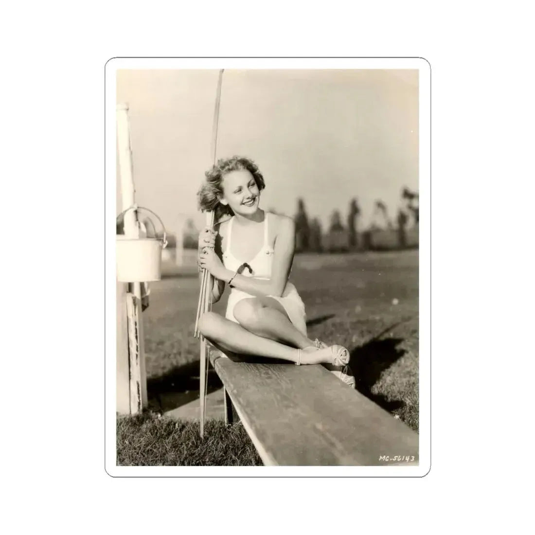 Virginia Grey #100 (Vintage Female Icon) STICKER Vinyl Kiss-Cut Decal 4 Inch White - The Sticker Space