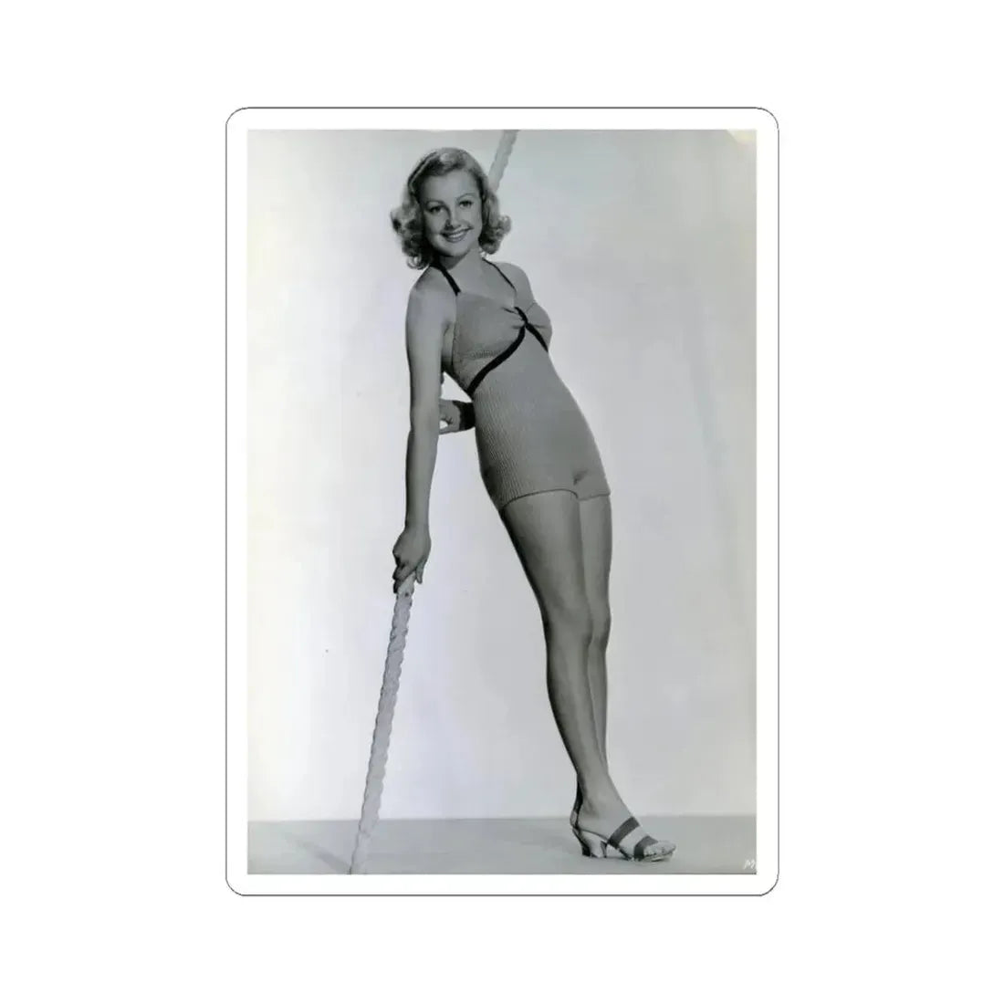 Virginia Grey #58 (Vintage Female Icon) STICKER Vinyl Kiss-Cut Decal 3 Inch White - The Sticker Space