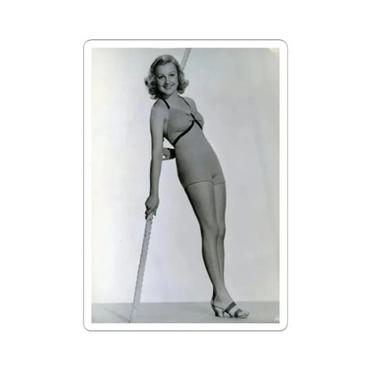 Virginia Grey #58 (Vintage Female Icon) STICKER Vinyl Kiss-Cut Decal 3 Inch White - The Sticker Space