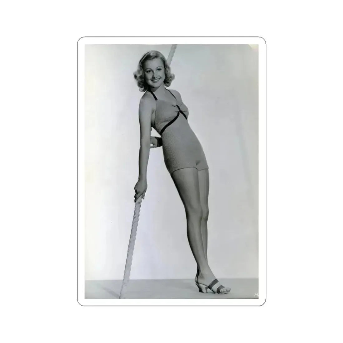 Virginia Grey #58 (Vintage Female Icon) STICKER Vinyl Kiss-Cut Decal 4 Inch White - The Sticker Space