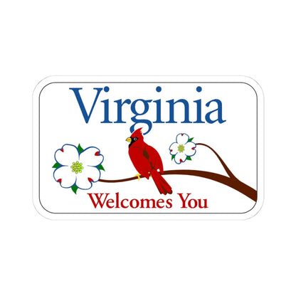 Virginia I-V1 (Virginia) (Road Sign) STICKER Vinyl Kiss-Cut Decal 4 Inch White - The Sticker Space