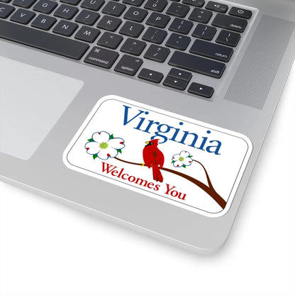 Virginia I-V1 (Virginia) (Road Sign) STICKER Vinyl Kiss-Cut Decal - The Sticker Space